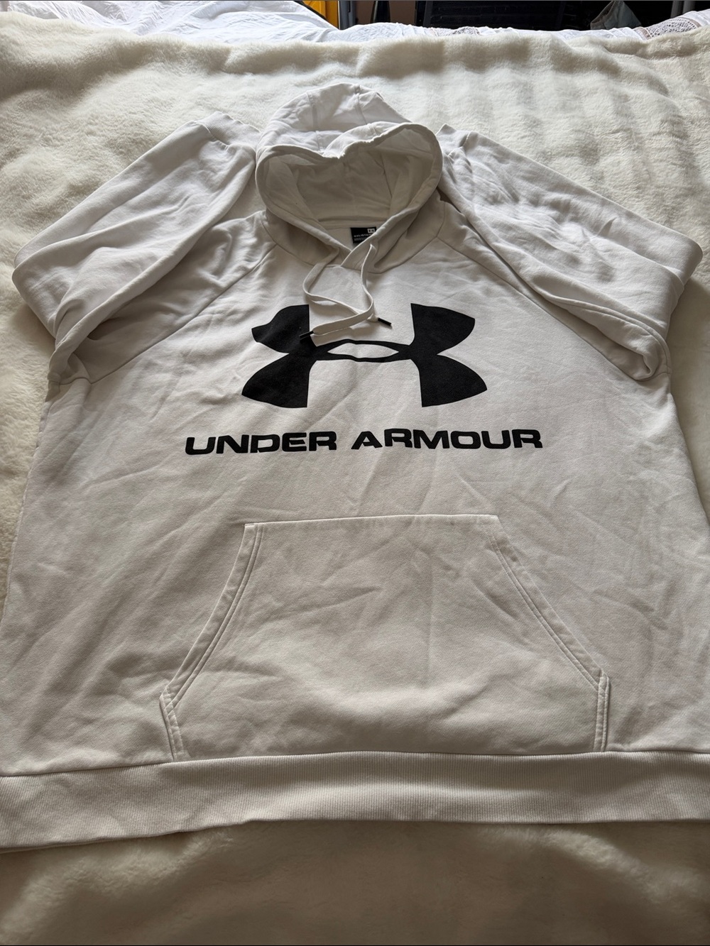 Under Armour unisex Hoodie /Rival Fleece White Color Size 5XL. Big &tall.